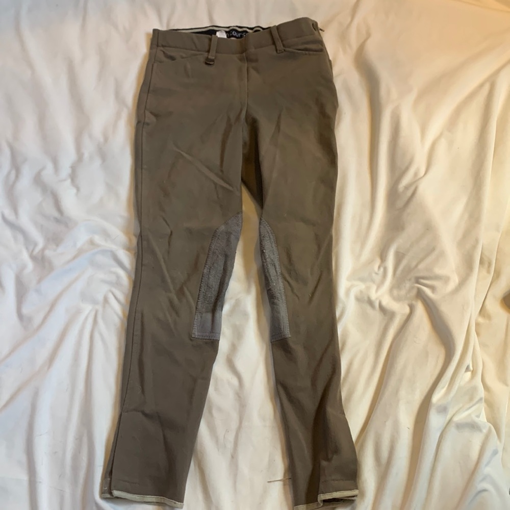 On course, size 28, tan breeches